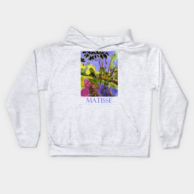 The Riverbank (1907) by Henri Matisse Kids Hoodie by Naves